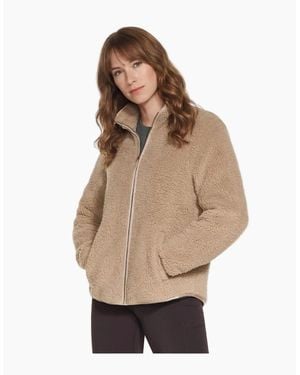 Skechers Skech-Sherpa Jacket Taupe Fleece Jackets - Natural