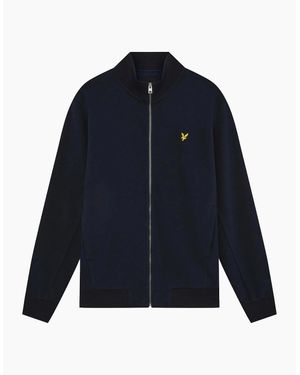 Lyle & Scott Lyle & Scott Pique Track Top Jacket Dark - Blue