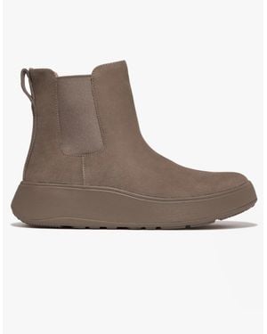 Fitflop F-Mode Suede Flatform Chelsea Boots Minky - Brown
