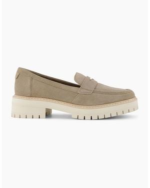TOMS Cara Leather Dune Loafers - Natural