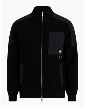 Moose Knuckles Series Elowan Zip Up Cardigan - Black
