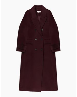 Ro&zo Bitter Chocolate Oversized Wool-Blend Coat - Red