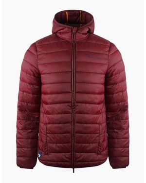 Aquascutum London Logo Bordeaux Active Hoodie Jacket - Red