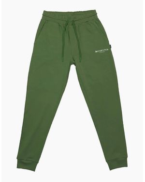 Aquascutum Solid Patterned Tapered Fit Slim Joggers - Green