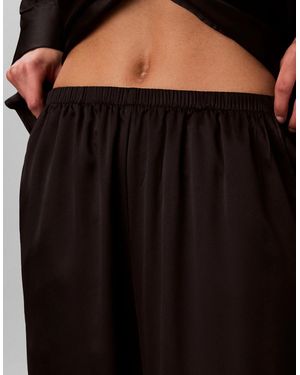 Calvin Klein Satin Set Pyjama Set - Black