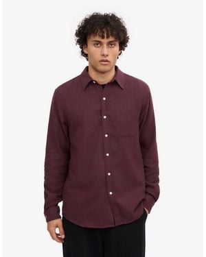 COLORFUL STANDARD Organic Flannel Shirt - Purple