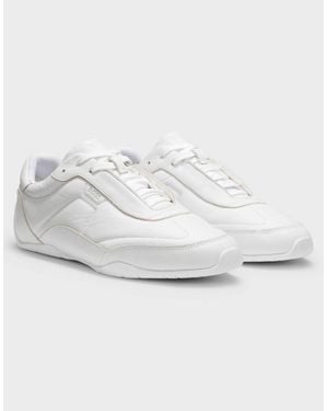 BOSS Boss Jaylen Leather Trainers With Logo Detail - White