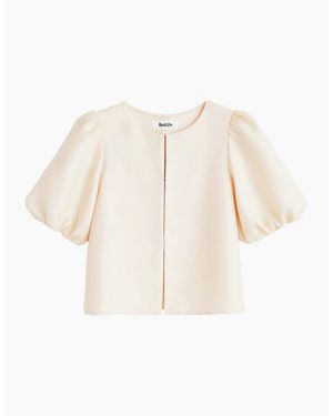Ro&zo Puff Sleeve Shell Top - Natural