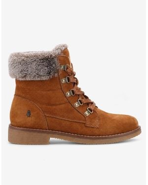 Hush Puppies Florence Wide Fit Boot Ankle Boots Tan - Brown