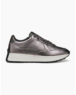 Geox Amabel Metallic Trainers Gun - Grey
