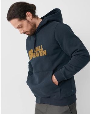 Fjallraven Logo Hoodie - Blue