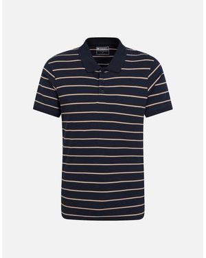 Mountain Warehouse Wren Stripe Cotton Polo Shirt - Blue