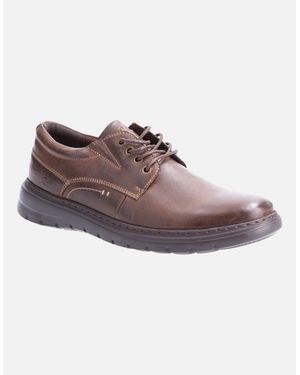 Hush Puppies Triton Lace Up Leather Lace-Up Shoes - Brown