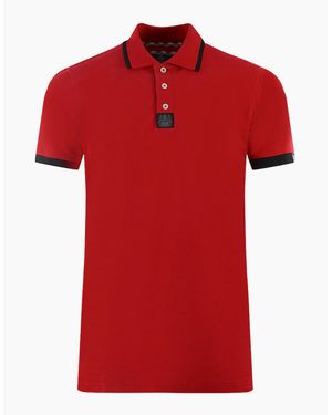 Aquascutum Branded Shoulder Tipped Polo Shirt - Red