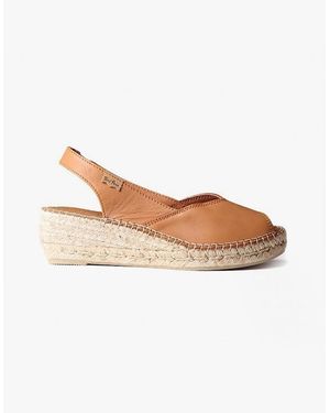 Toni Pons Bernia-P-Tan Bernia-P Ladies Espadrilles Sandals Tan - White