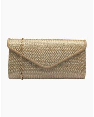 Lotus Chariot Clutch Bag - Natural