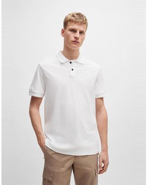 BOSS Prime Cotton Polo Shirt - White