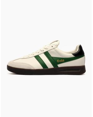 Gola Classics Cyclone Leather Trainers Off Evergreen
