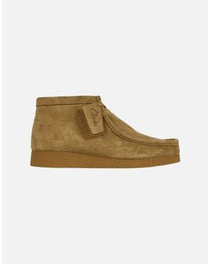 Clarks Originals Wallabee Evo Suede Boots Dark Sand - Brown