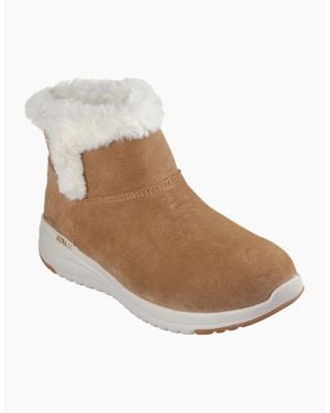 Skechers On-The-Go Stellar Cosy Step Ankle Boots - Natural
