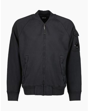 C.P. Company Diagonal Fleece Zipped Lens Sweatshirt - Blue
