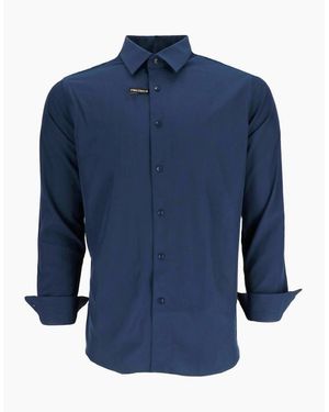 Scotch & Soda Oxford Long Sleeve Shirt Collar Shirt - Blue