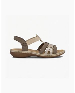 Rieker 65918-64 Slingback Sandals - Metallic