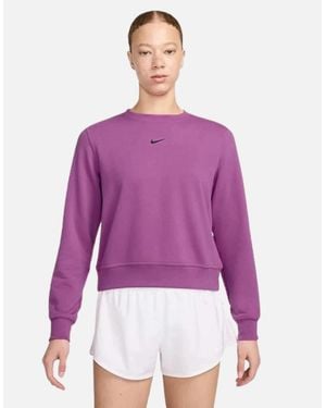 Nike Small Swoosh Logo Fuschia Sweatshirt - Purple