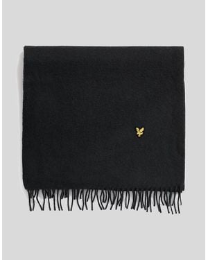 Lyle & Scott Lambswool Blend Scarf - Black