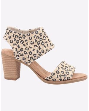 TOMS Majorca Cutout Textured Cheetah Sandal Natural - Pink
