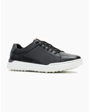 Hush Puppies Wes Leather Trainers - Black