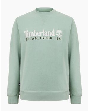 Timberland Embroidered Logo Crew Neck Long Sleeve Sweatshirt - Green