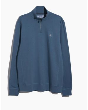 Original Penguin Penguin Penguin 1/4 Zip Sweat Shirt Copen - Blue