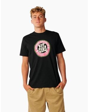 Rip Curl Rip Curl Streamline Circle Logo Short Sleeve T-Shirt - Black