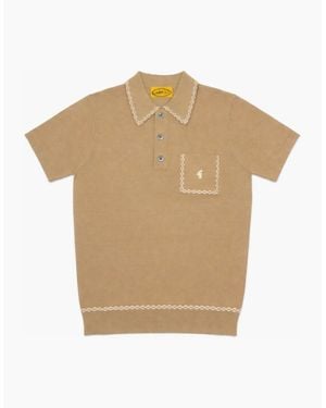 Gabicci Vintage Alexander Sandstone Polo Shirt - Natural