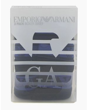 Emporio Armani 3 Pack Logo Boxers - Grey