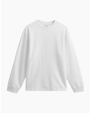 Wax London Hayden Textured Long Sleeve T-Shirt - White