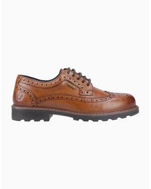 Cotswold Ramsden Leather Shoes Tan - Brown