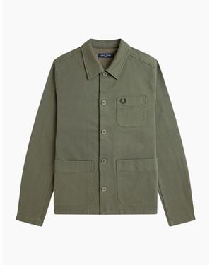 Fred Perry Bedford Cord Overshirt - Green