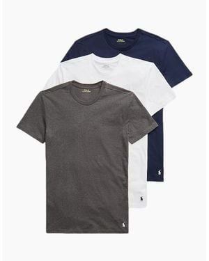 Polo Ralph Lauren Crewneck Undershirt 3 Pack 036/Brcly Hthr - Blue