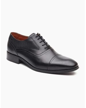Base London Portico Toe Cap Oxford Shoes - Black