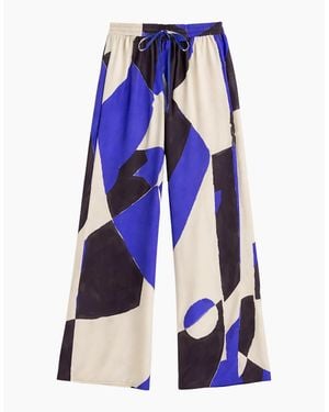 Ro&zo Abstract Print Trousers - Blue