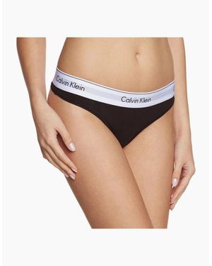 Calvin Klein Modern Cotton Thong - Black