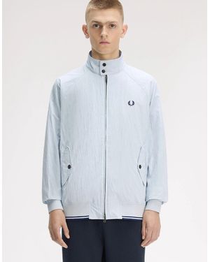 Fred Perry Crinkle Harrington Jacket - Blue
