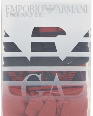 Emporio Armani 2 Pack Stretch Cotton Boxer - Multicolour