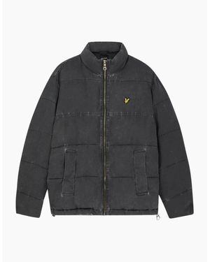 Lyle & Scott Lyle & Scott Faded Funnelled Puffer Jacket - Grey