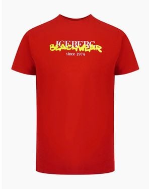 Iceberg Ice Beachwear Logo T-Shirt - Red