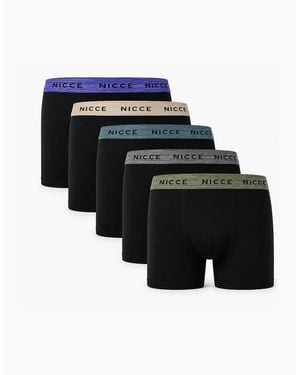 Nicce London Addre 5Pack Boxer Shorts Assorted - Black