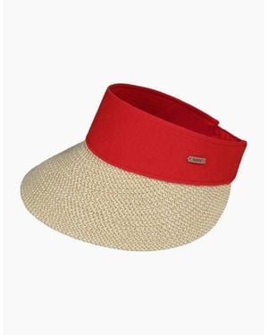 Barts Vesder Raffia Sun Visor Baseball Cap - Red