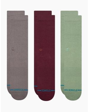 Stance Icon 3 Pack Crew Socks - Multicolour